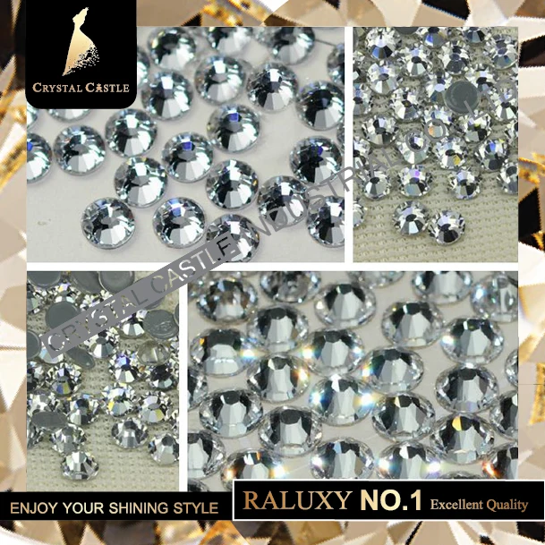 5A 1440Pcs SS16 4mm Glass Crystal Clear White flatback Iron On Strass Crystal Hotfix For Clothing