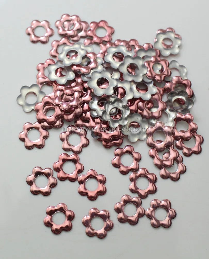 
fashion KOREAN QUALITY hotfix spangle sequin hotfix nailhead Pink color middle hole flower SHAPE 