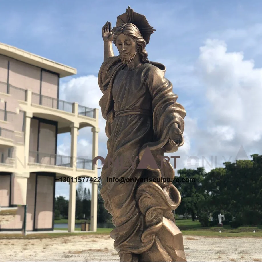 Church art virgin mary and baby jesus figure outdoor decoration custom bronze catholic religious statues Onlyart