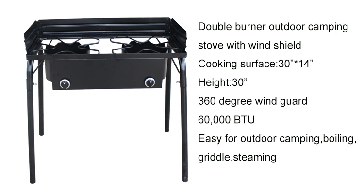 
Portable gas cooktop 2 burner built in gas hob with wok burner 