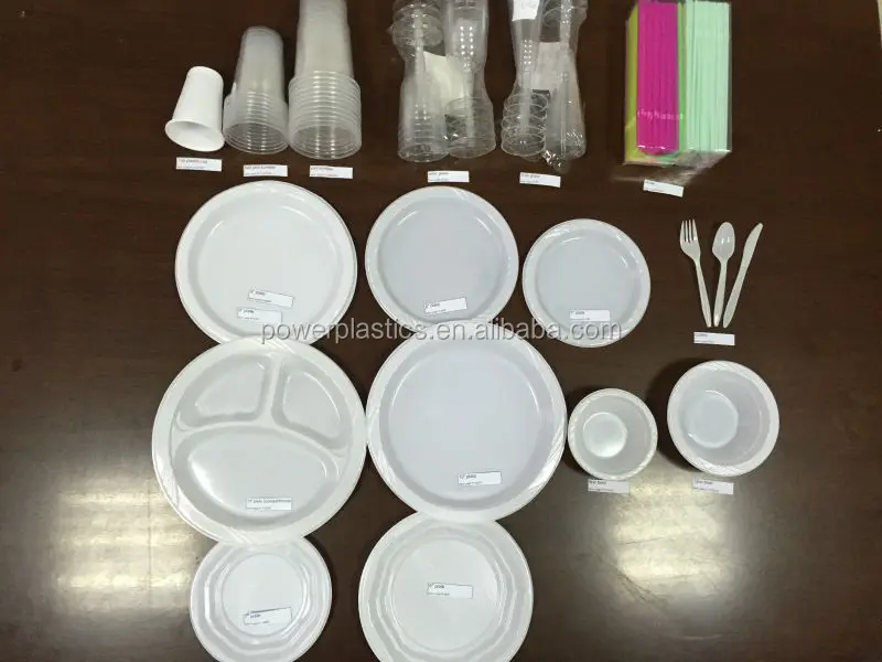 Luxury Casual Disposable Plastic Tableware Sets