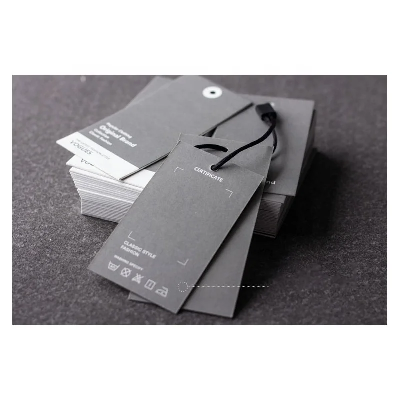 Reasonable price for Grade Garment Tags Black Cardboard Swing Tickets Blank Hang Tags