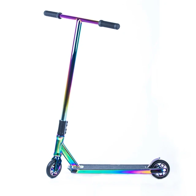 
pro stunt scooter bar Rainbow Neo chrome pro scooter T bar 