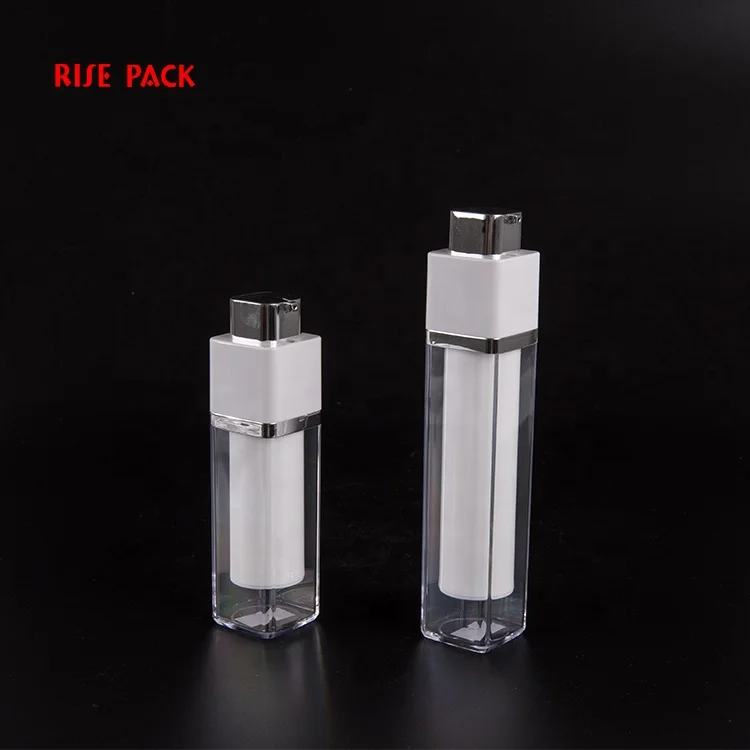 15ml 30ml 50ml Matte Black Airless Pump Bottle And Black Square Jar, 15ml Cosmetics Airless Pump Bottle 15ml Airless