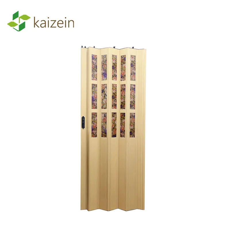 PVC Bathroom folding door cheap price interior plastic sliding door