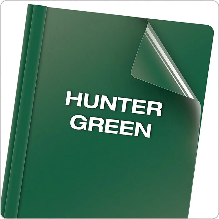 
Wholesale High Quality Clear Front Report Book Covers File Folder Letter Size For Office Meeting Green 