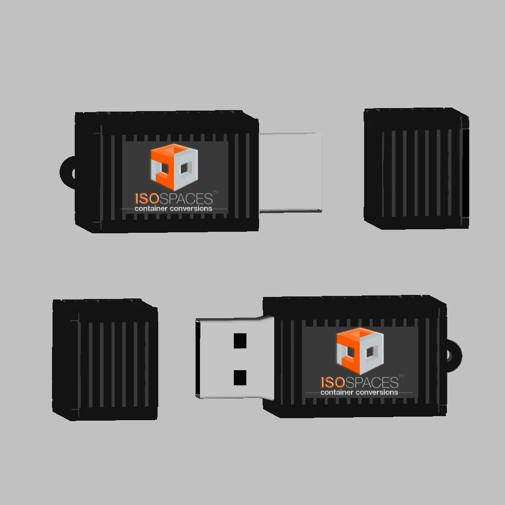 Promotional gift Custom PVC material customized logo 4GB shipping container shape usb flash drive