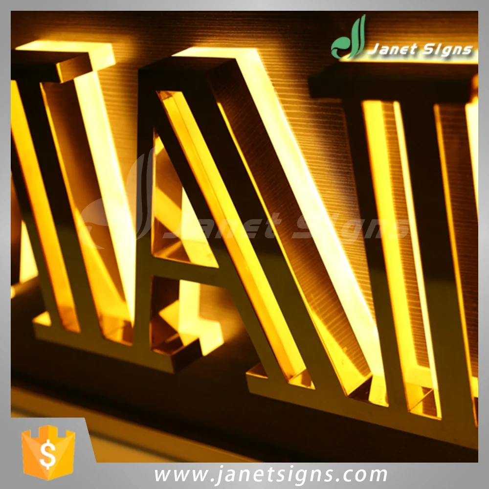 
Fashion designed brass vintage led channel letter 