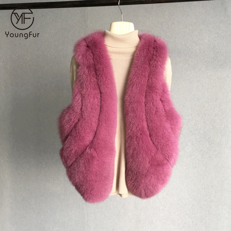 Лидер продаж 2018, жилет из натурального Лисьего меха, жилет из натурального меха