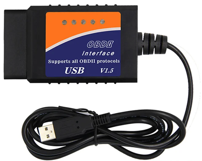CH340T Chip OBD2 V1.5 ELM327 USB Interface Auto Diagnostic Tool Car Scanner