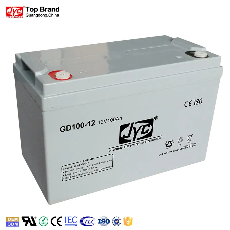 Guangdong top sealed deep cycle 12v 100ah light weight battery
