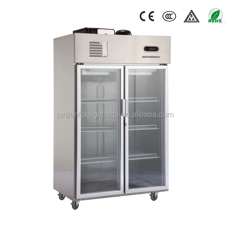 Catering equipment static or ventilated cooling system upright stainless steel commercial heavy duty refrigerator for restaurant