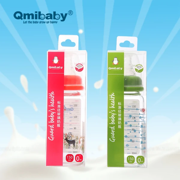 Best selling custom small baby feeding glass bottle in high quality from manufacturer