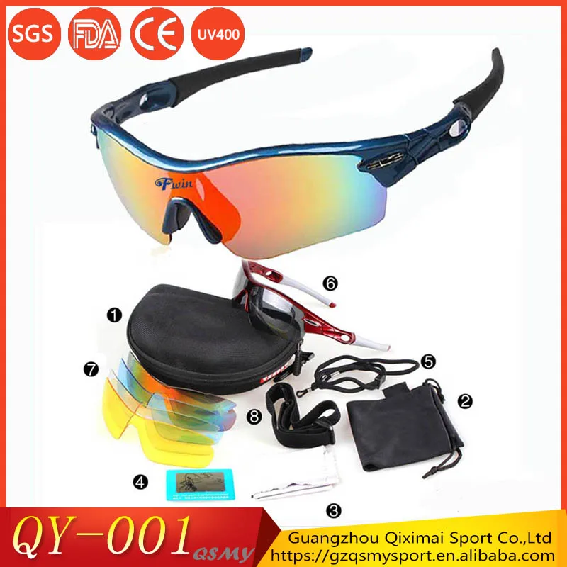 Hot sale UV400 changeable 5 lens sports eyewear cycling glasses