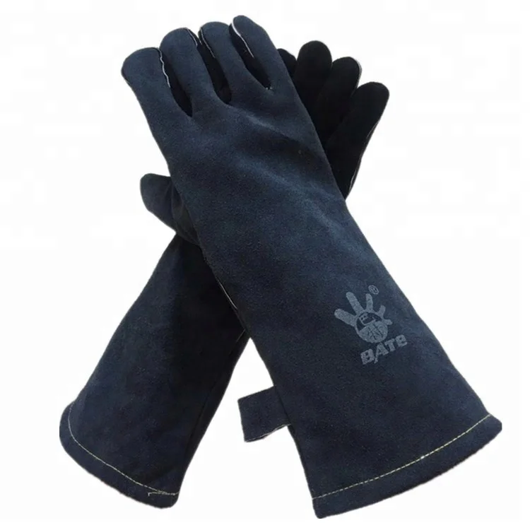 cow leather heated bbq gloves waterproof