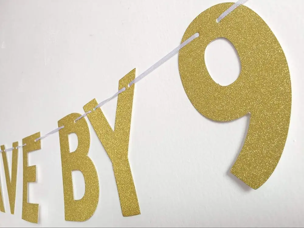 Vrise New Design Custom Glitter Rose Gold Please Leave Paper Birthday Banner Birthday Decoration