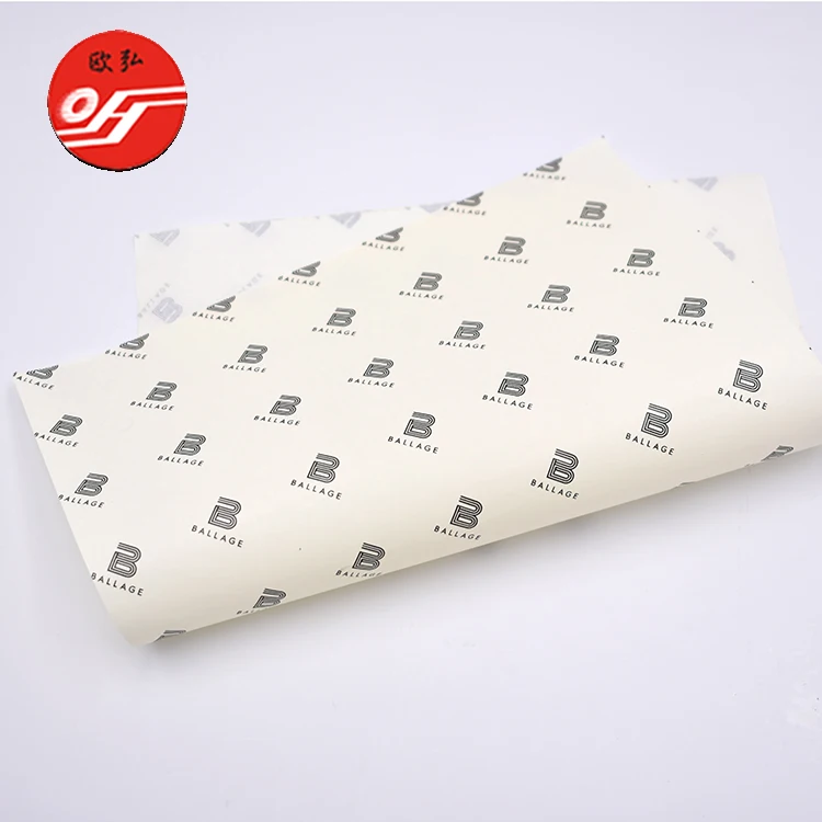 
Decorative Company Brand Name 17g Custom Printed Packaging Tissue Paper 