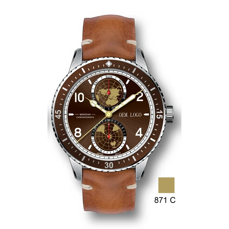 2022 новый дизайн, армейские часы с логотипом, японский механизм, корпус из нержавеющей стали, ремешок из натуральной кожи, мужские спортивные часы