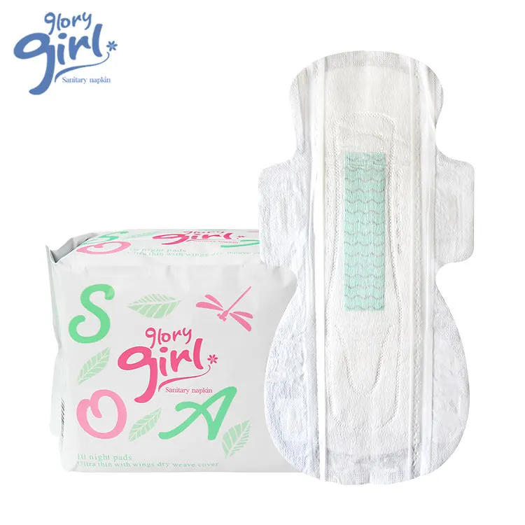 Period Raw Material Comfortable Menstrual Anion Cotton Bamboo Fiber Pad Sanitary Napkin For Women