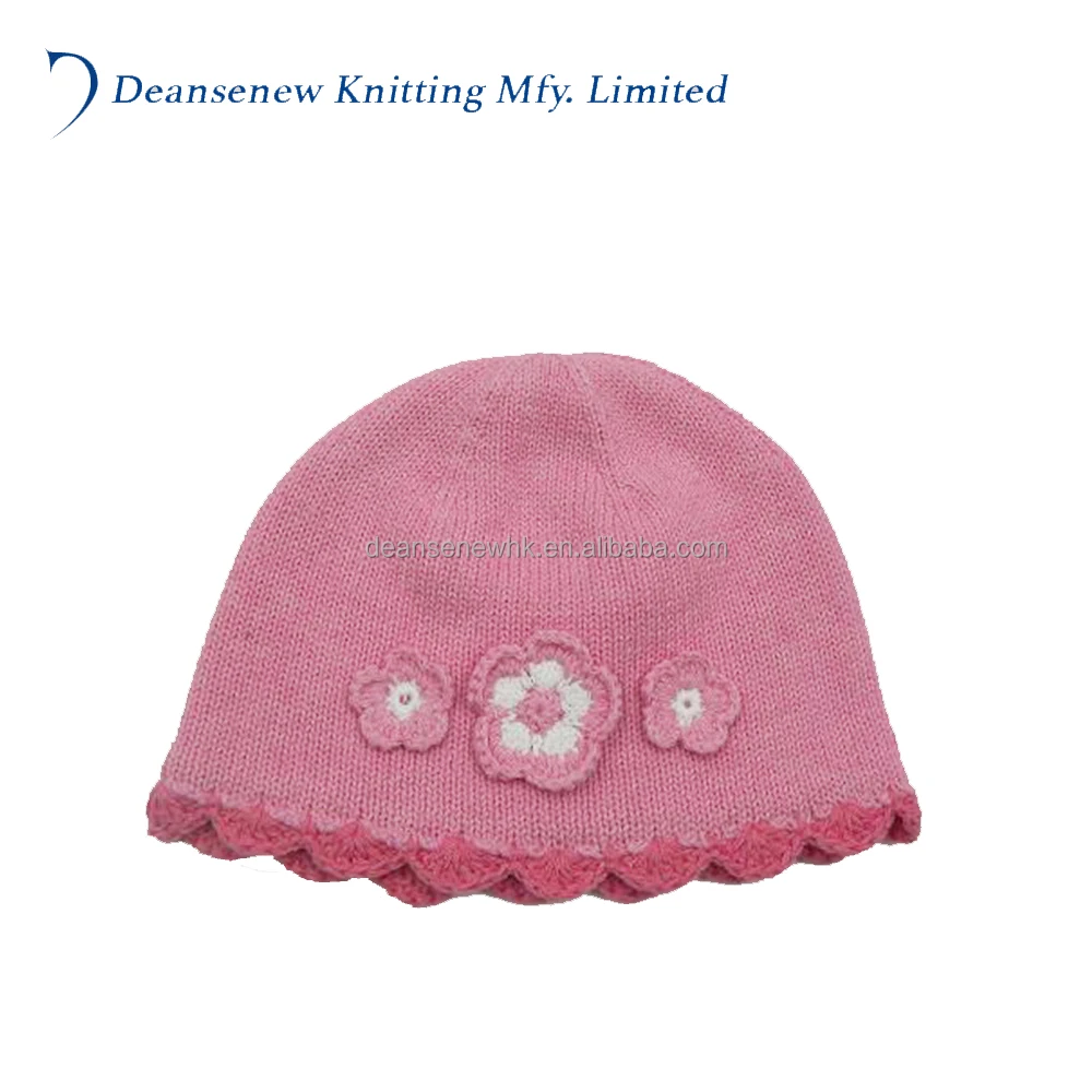 2024 новый дизайн модная симпатичная 100% хлопковая Вязаная Шапка-бини с цветочным узором на осень и зиму