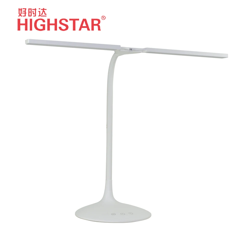 two in one Led Book Cordless Reading Desk Lamp with two lamp heads, portable lamp with rechargeable battery