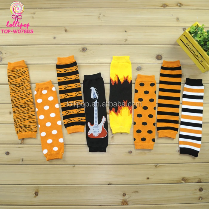 Halloween Gift Knit Candy Corn Stripes Leg Warmers For Baby Girl Boy Toddler Cozy Soft Leg Warmers Kneepads