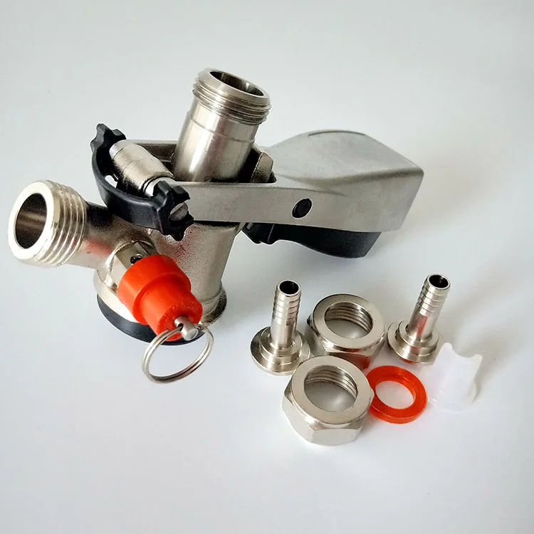 Латунный соединитель бочонка типа D с предохранительным клапаном