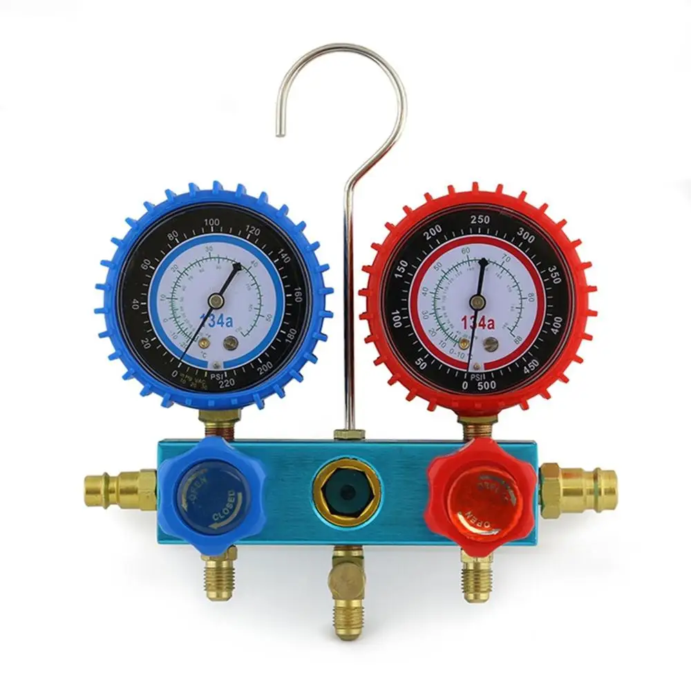 AC refrigerant gas pressure gauge r410a manifold gauge