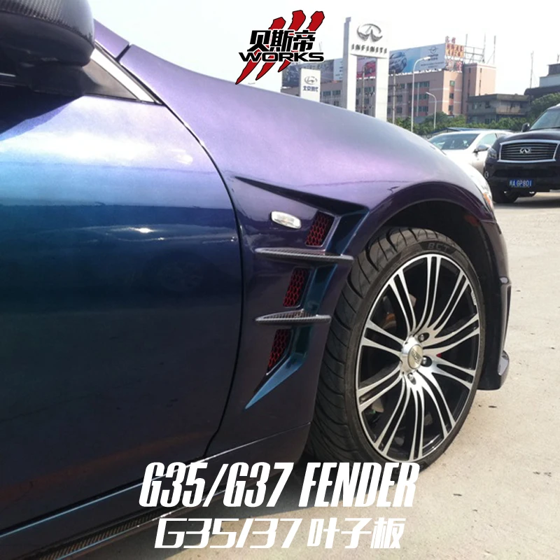 DarwinPRO JP Style Carbon Fiber Fender wings ForInfiniti G37 G35 4 DOOR