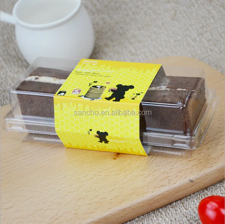 Rectangular plastic blister cake box packaging