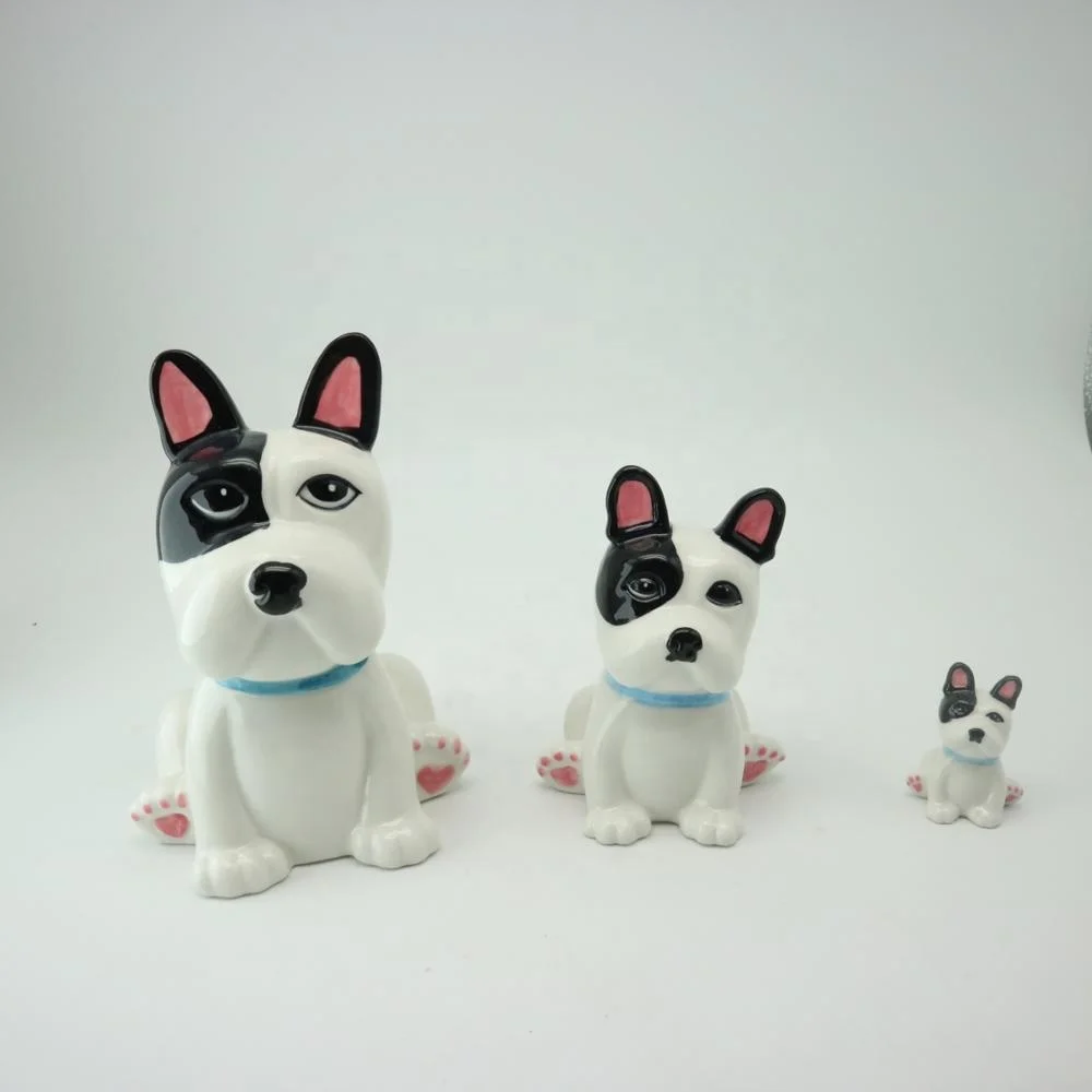 Hot Selling Custom Cute Ceramic Dog Shape Coin Bank Toys for Child Gift