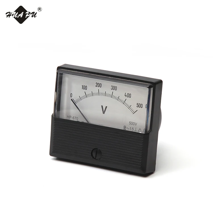 Rectangle shape higher accuracy 1.5 class pointer type panel tachometer  DC speedometer HP-670-1 70*60mm