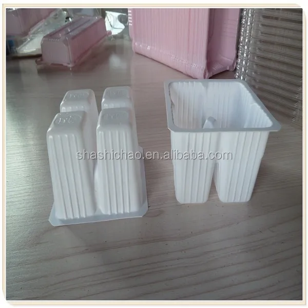 
Thermoformed plastic PET/PS cookie tray with 4 cavity China supplier 