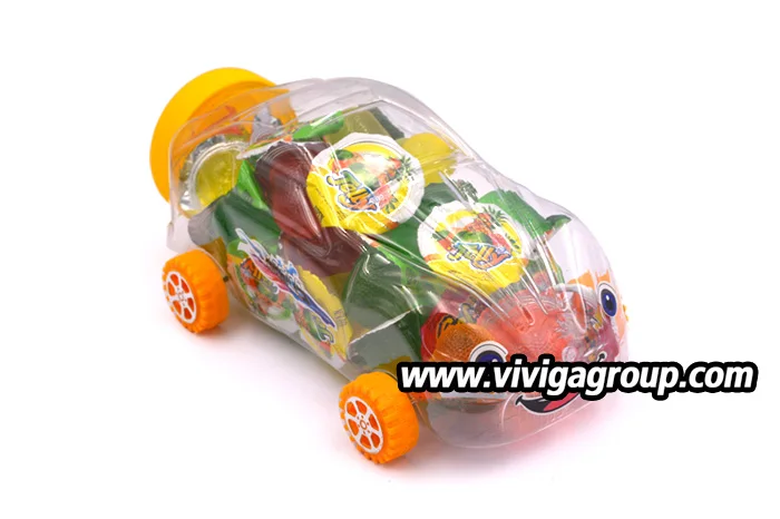 Assorted packing gelatin racing car fruit mini sweet taste jelly cup