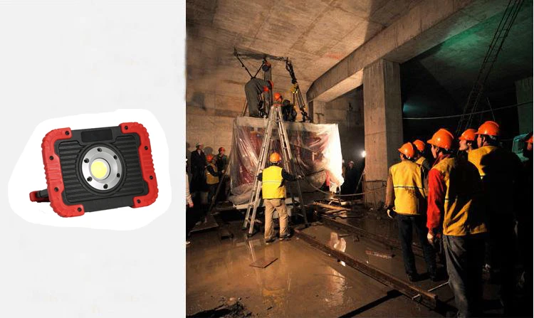 
10 watts outdoor emergency USB Rechargeable work LED flood light 