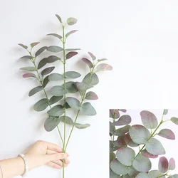 Straight Silver Dollar Eucalyptus Leaf Silk artificial leaves for table home wedding decoration