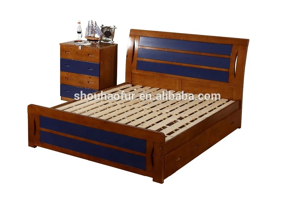 New Design models solid wood bed room furniture