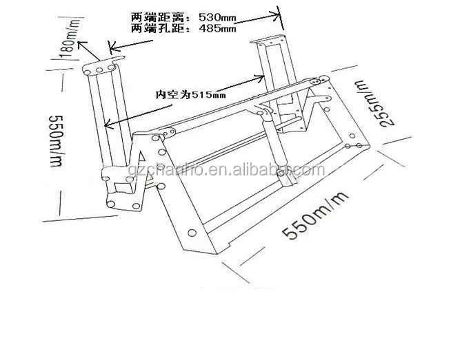 Cheap Price Factory Supply Bed Mechanism Parts Gas Spring Hinge for Sofa Bed