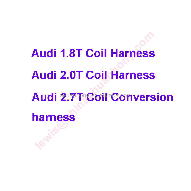 Audi TFSI Factory Ignition Coil Replacement Ignition Control Module Remove Harness Conversion with ICM Delete Wiring loom