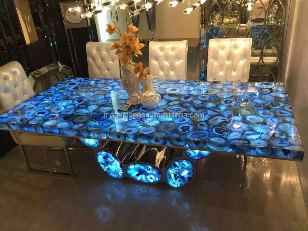 
Dinning table and office desk designs natural translucent onyx table 