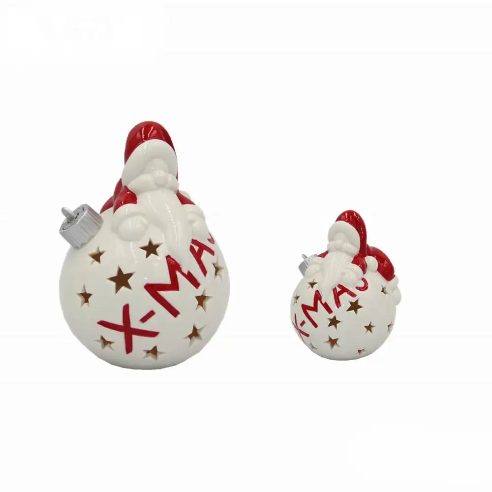 
Christmas ceramic home decoration porcelain santa claus LED light and cactus from vivid gifts 
