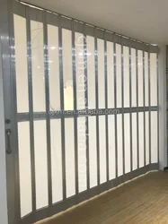 Commercial  fold folding aluminum polycarbonate transparent commercial accordion screen shutter door