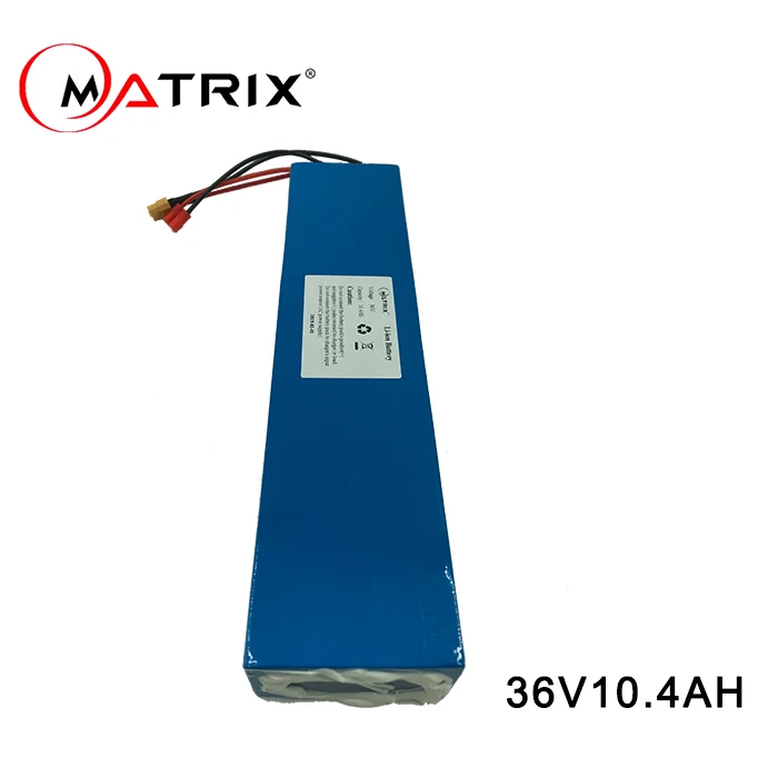 
36 volt lithium ion battery for electric scooter 10S4P 36v10.4ah 