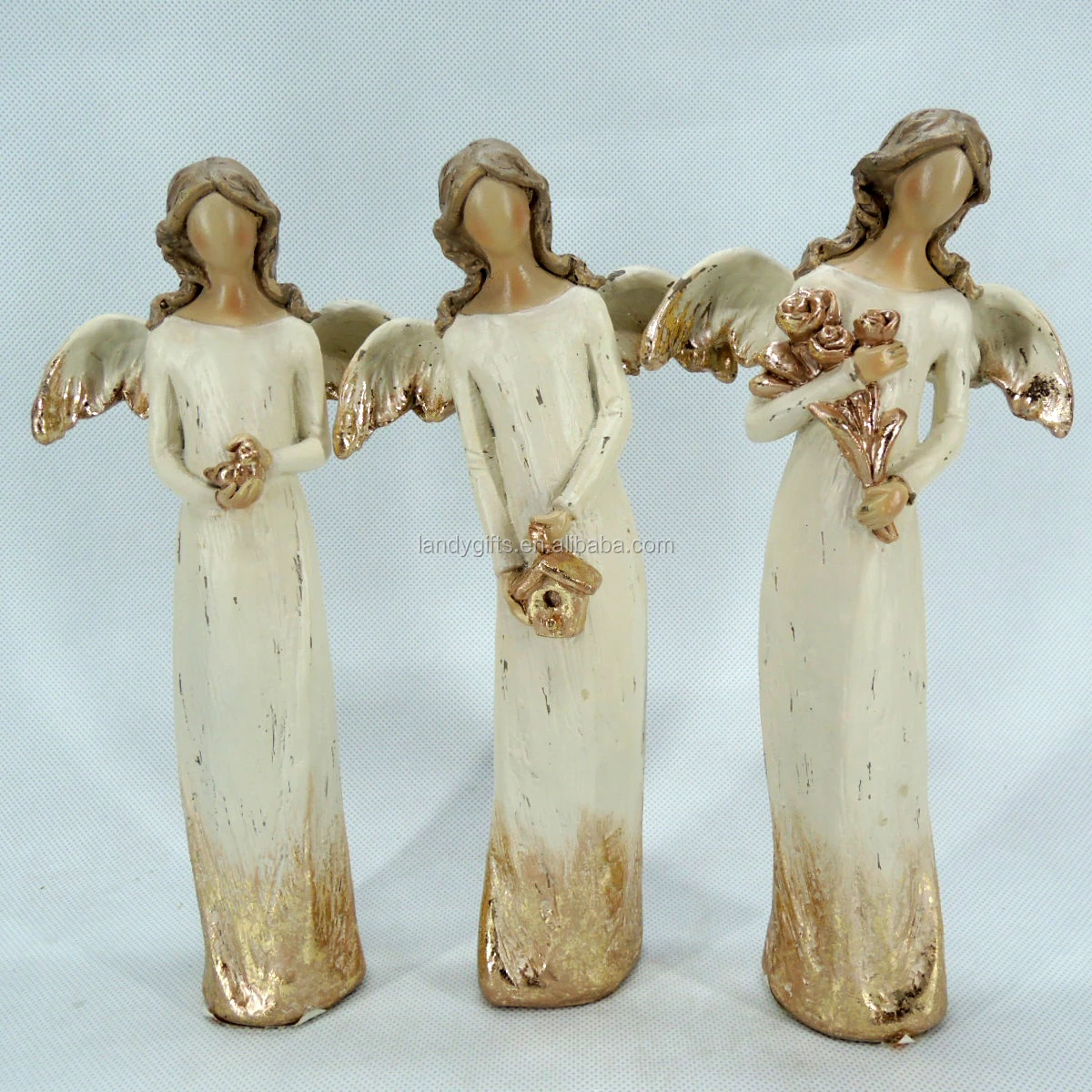 
Hot Selling Resin Modern Faceless Angel Wings Figurines 