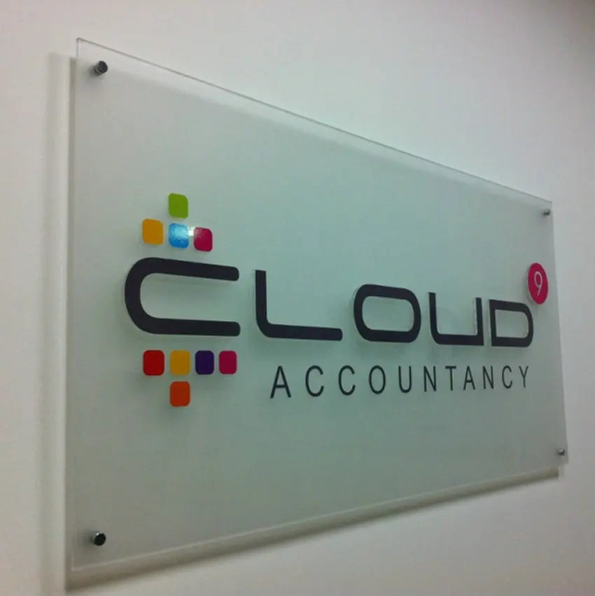 Custom Acrylic company reception desk sign 5mm thickness business advertising sign board shop name sign board