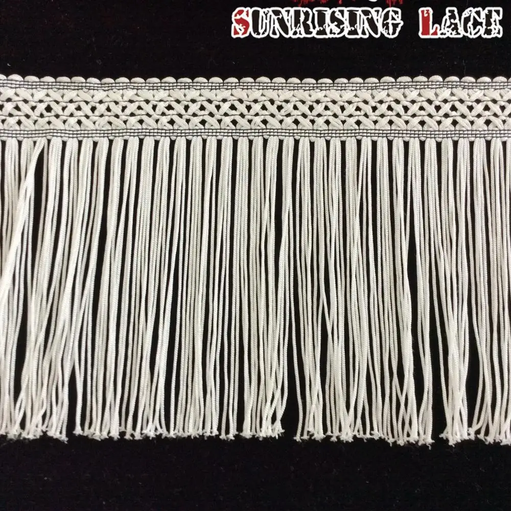 Long Rayon Silk Fabric Cut Trim Lace Chainette Fringe