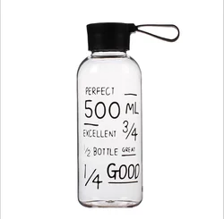 Best Quality My Breakproof Bootl 2 Colors Sports Cycling Camping Readily Space Health Lemon Juice Make 500ml Glass Water Bottle