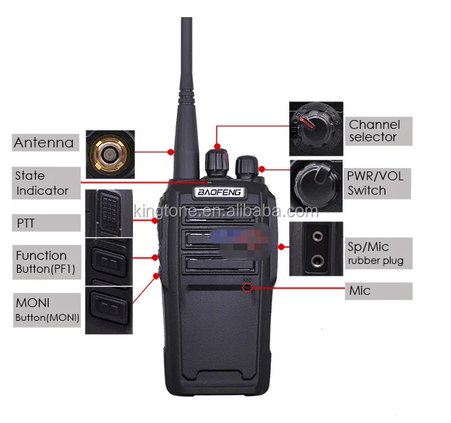 Baofeng двухстороннее радио v6 BaoFeng UV-6 VHF/UHF136-174/400-470 Двухдиапазонная V6 иди и болтай Walkie Talkie
