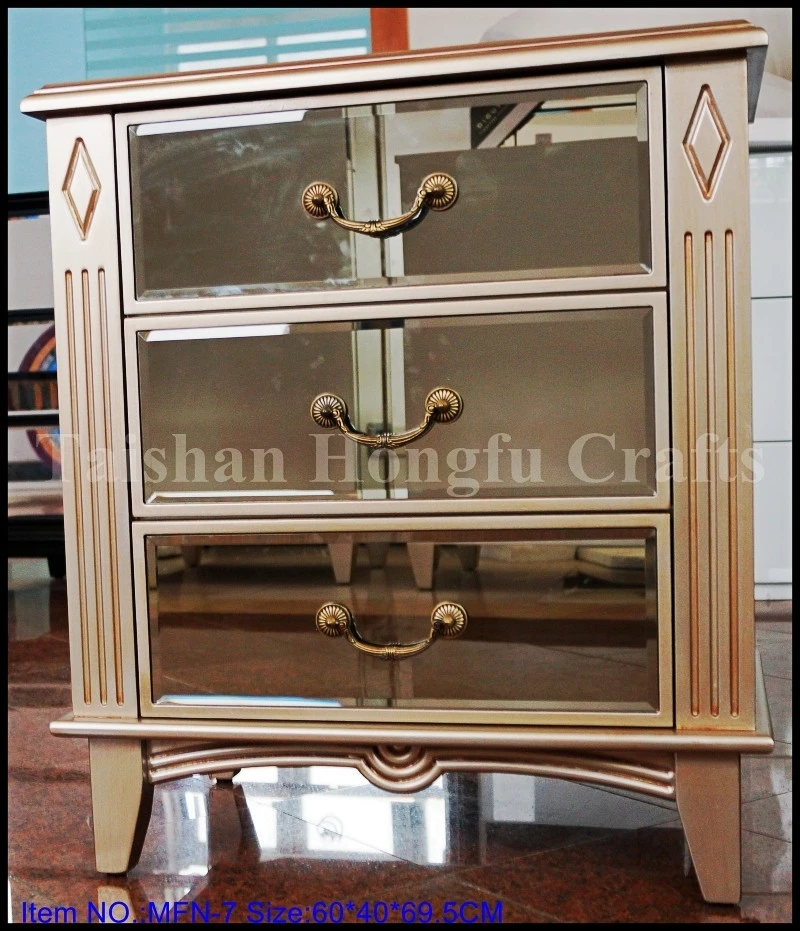 
2015 new design antique mirror cabinet,bedside table,mirror furniture 