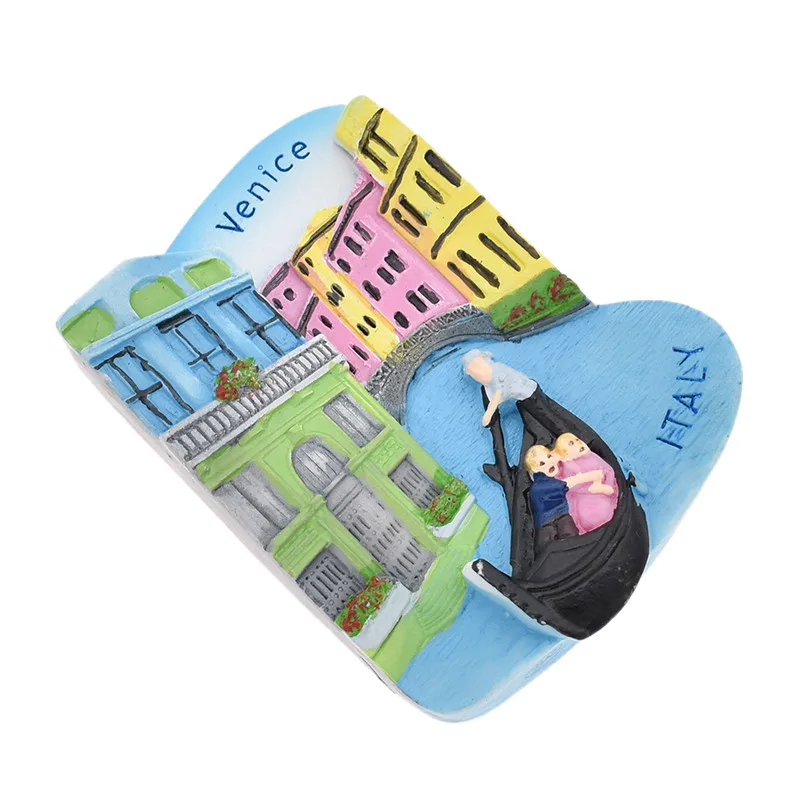 3D Custom City Souvenir Fridge Magnet Italy Building Souvenir Resin Fridge Magnets For Home Decor